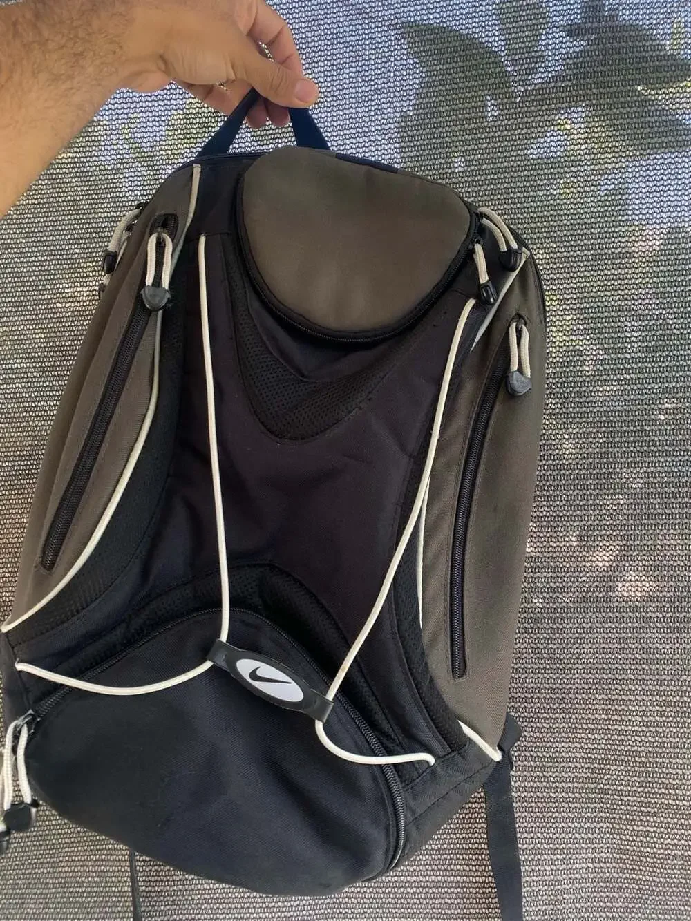 Vintage Nike Y2K Sport Backpack in Black and Brown